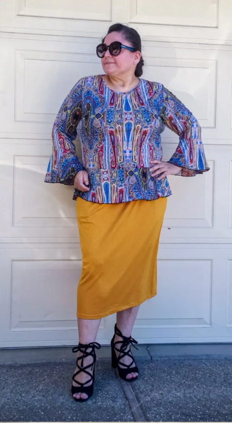 Mustard essential skirt